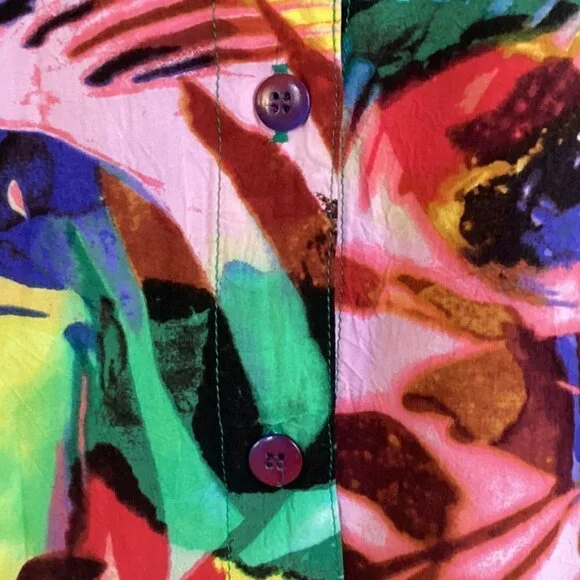 Jams World Versailles Pattern Hawaiian Floral Shirt Sz M #122T - Picture 7 of 10